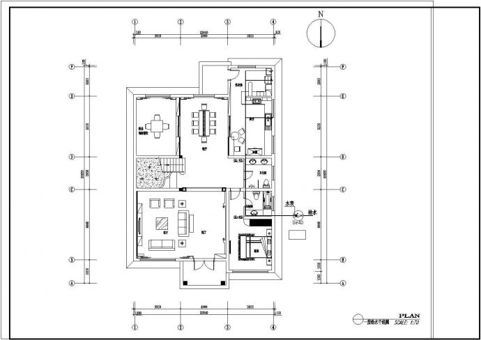 某地三层别墅给排水设计详细施工图纸_图1