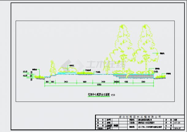某欧式景观节点廊架设计CAD施工图-图二