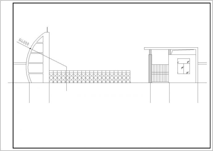 一套中学校门建筑设计方案_图1