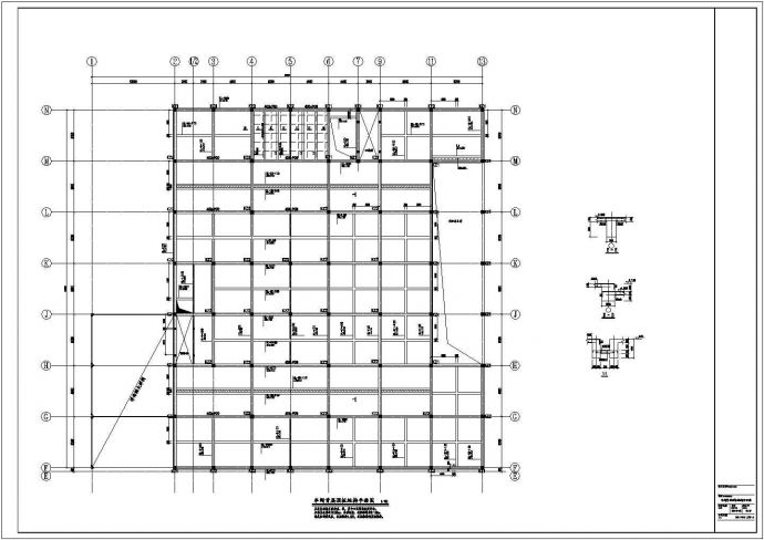 地上二层钢框架结构展厅与车间厂房结构施工图_图1
