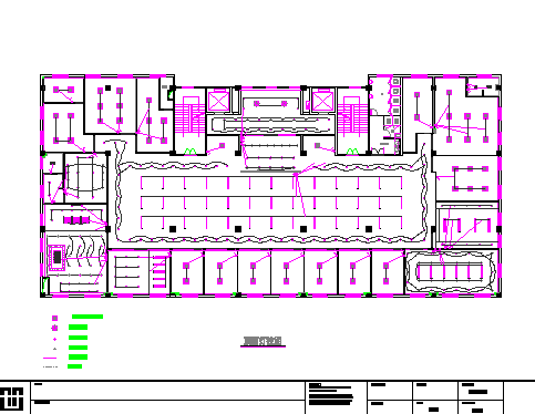 石首市某大型办公室室内设计CAD布置图