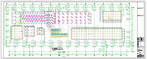 单层36米跨钢厂房和三层框架辅房结构施工图（200/50T吊车）-图一