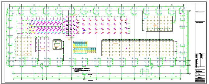单层36米跨钢厂房和三层框架辅房结构施工图（200/50T吊车）_图1