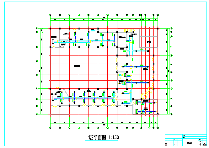 【浙江】某四层会议中心空调系统设计图纸