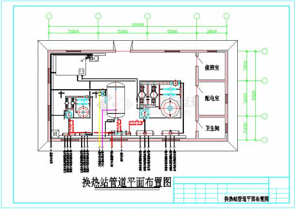 【山东】某学院换热站全套设计图纸-图二
