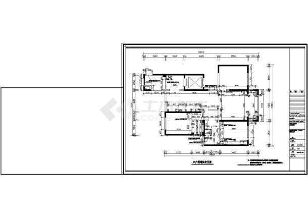 高端法式风格三居室室内装修二次改造施工图-图一