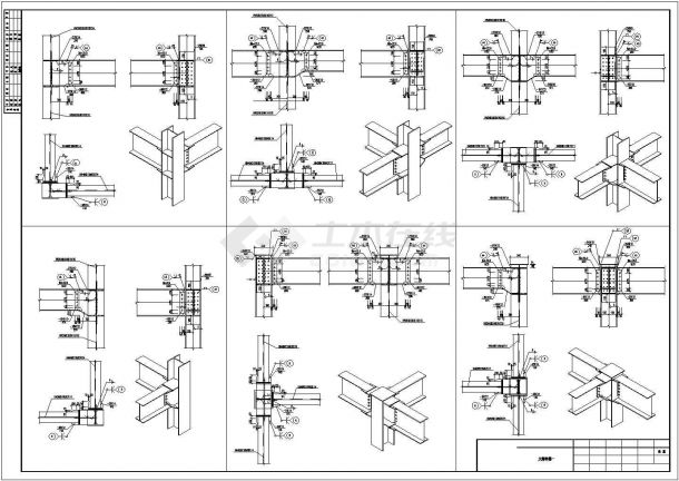 2层钢结构厂房结构施工图（底部钢框架顶部门式钢架）-图二