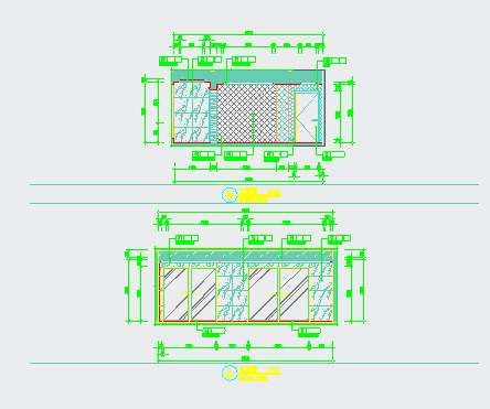新中式风格三层别墅室内装修施工图（含高清效果图）-图二