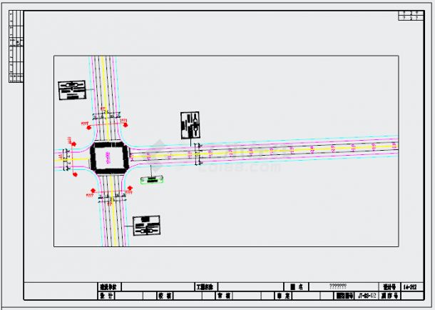 20m宽城市支路交通工程全套施工图（12张）-图一