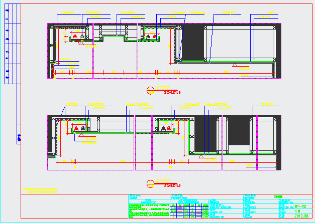 【浙江】理性黑白灰三居室室内CAD施工图（含实景图）_图1