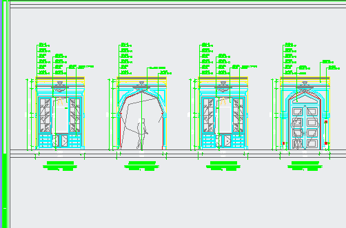 【浙江】美式风格两层别墅样板房室内装修施工图（含实景效果图）