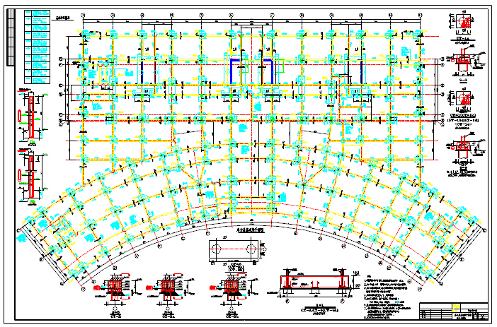 地上二层框架结构办公楼结构设计施工图