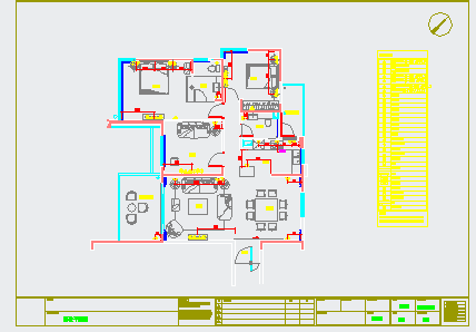 【三亚】现代风格度假公寓小居室室内空间装修施工图_图1