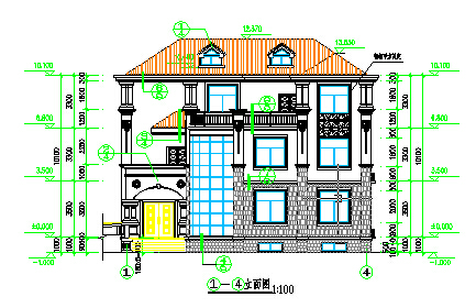 首层面积209平方米3层别墅设计施工图_图1