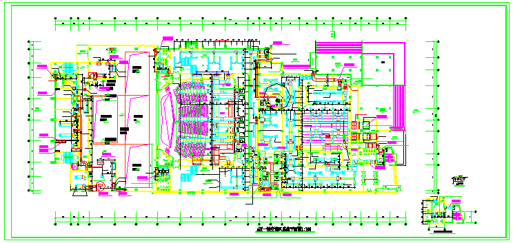 【湖北】某剧场空调风系统平面图纸
