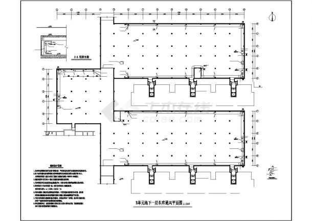 【河北】某地下车库通风系统设计图-图二