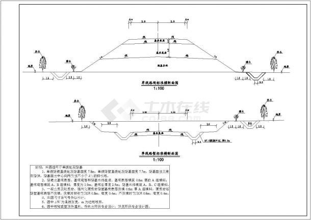 客货共线Ⅰ级铁路路基工程通用图58张-图二
