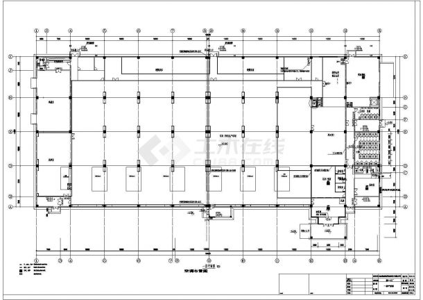 某工厂主厂房分体空调平面设计图（三层）-图一