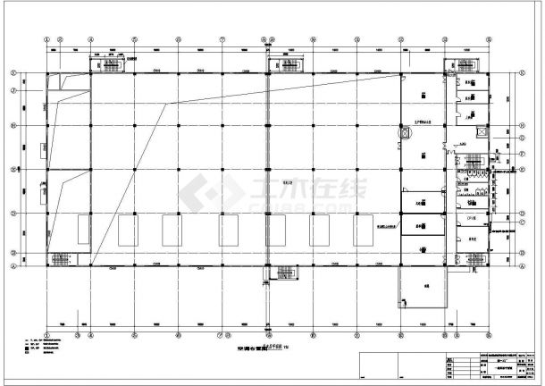 某工厂主厂房分体空调平面设计图（三层）-图二