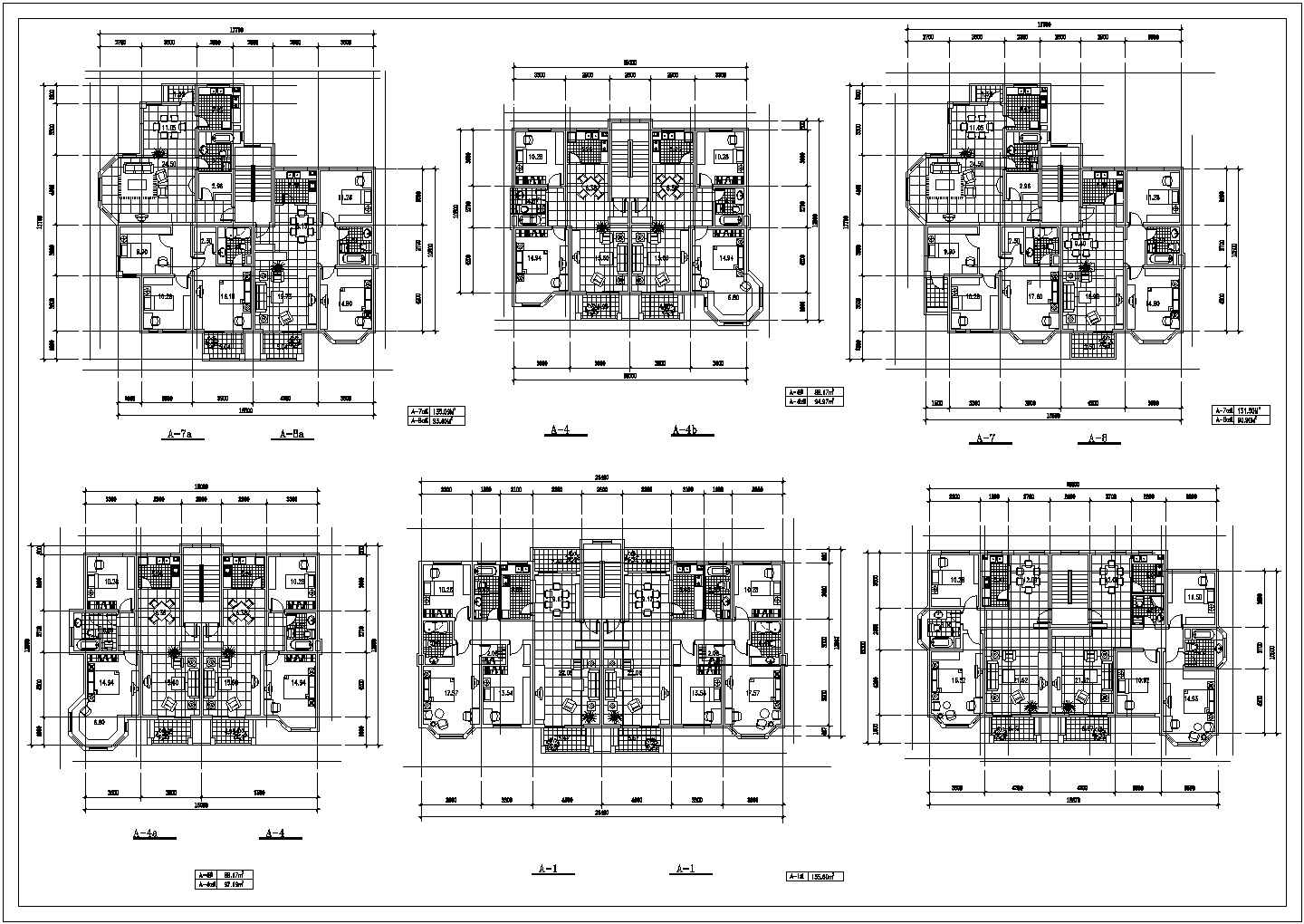 某房地产公司户型图CAD设计方案全集