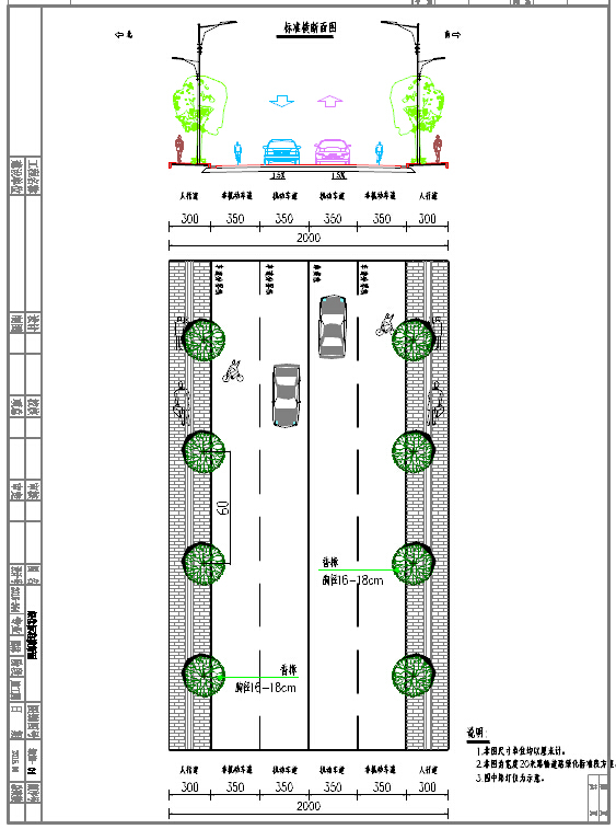 市政道路景观绿化工程施工图设计9张
