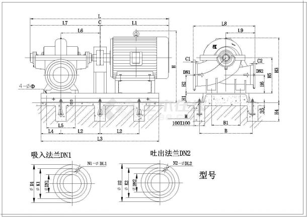 各种水泵结构设计图纸大全（25张）-图二