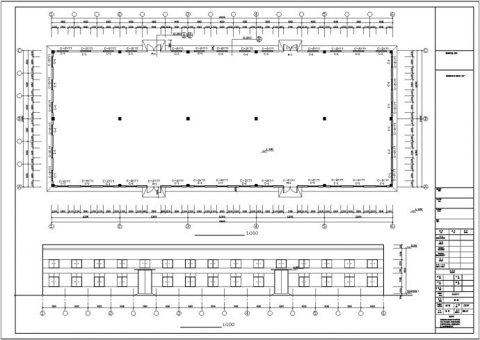 一层框架结构生产设备物料库结构施工图（含建筑图）_图1