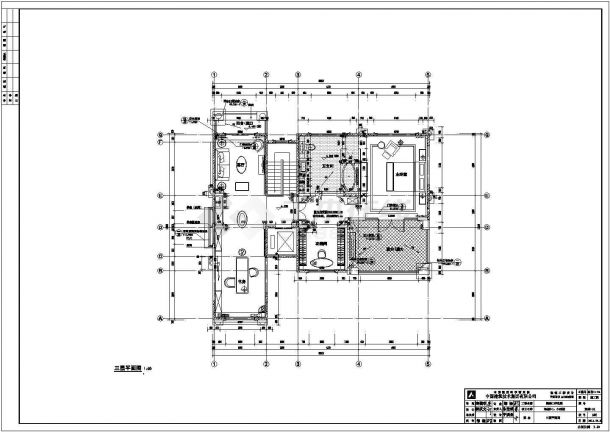 国瑞江畔花园3层独栋别墅C建筑设计施工图-图二