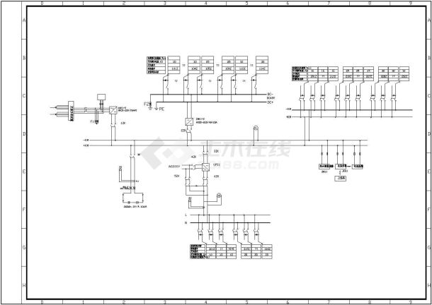 某企业直流电源系统电力CAD设计原理图-图一