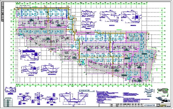 地下单层框架结构地下车库结构施工图-图二