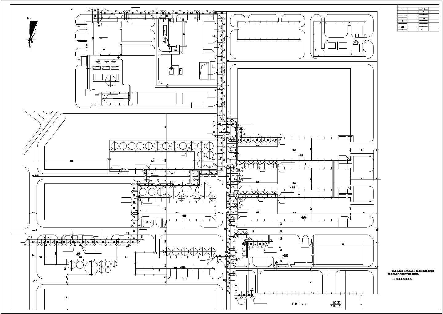 【浙江】某地厂区蒸汽管网设计施工图纸