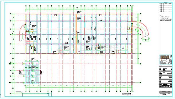 两层大跨度框架结构艺术学院设计车间结构施工图-图二