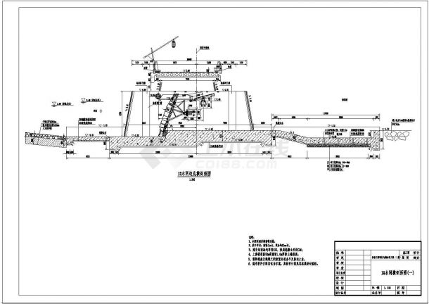 内湖水利工程堰闸设计图纸（实用）-图二