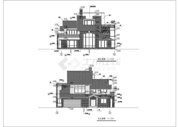某三层私人小别墅建筑设计方案图纸-图二
