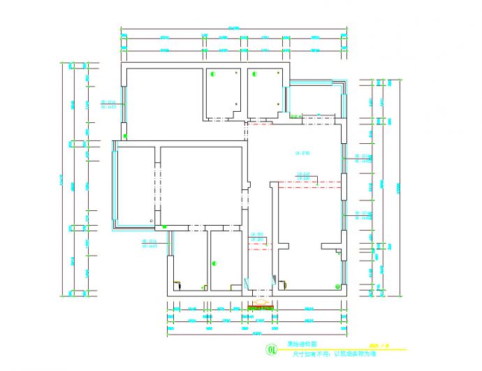 豪华现代三居室样板间室内装修施工图（含效果图）_图1