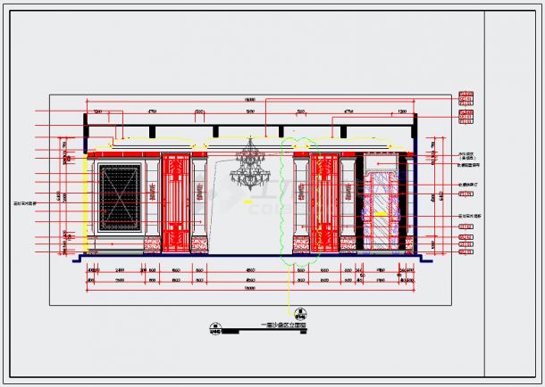 明亮鲜明售楼销售中心装修CAD施工图（含效果图，推荐下载）-图二