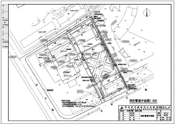 【青岛】某综合楼室外综合管线设计图-图一