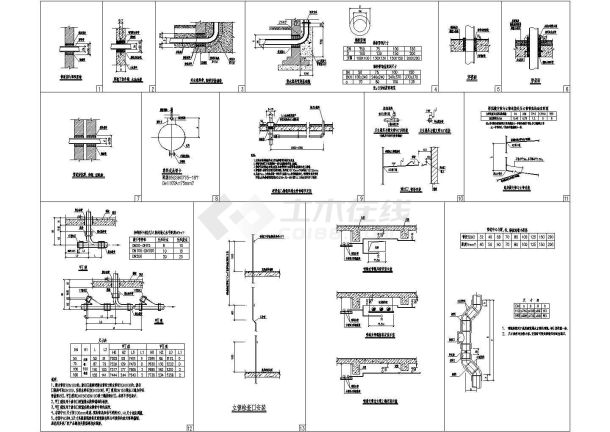 常用建筑给排水设计节点图（大样图手绘）-图一