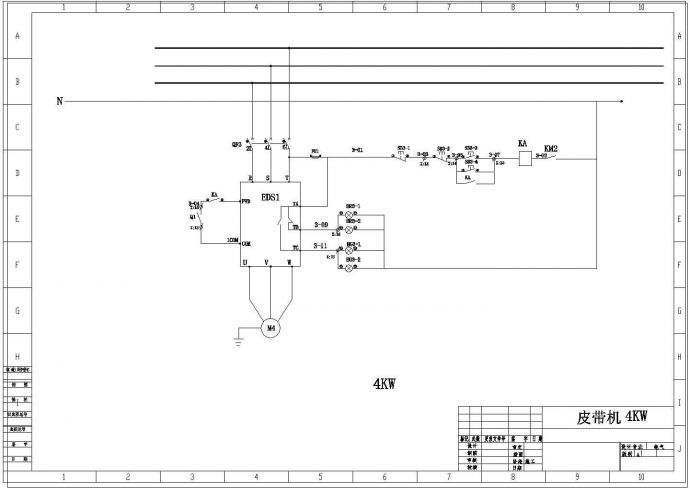 建筑电气常用皮带机控制原理图设计_图1