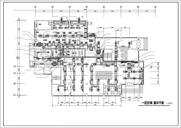 某地饭店空调消防系统设计施工图纸-图一