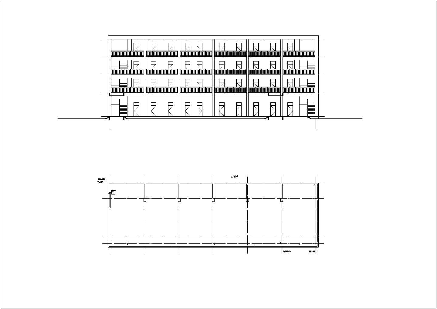 小学4层学生宿舍建筑设计施工图