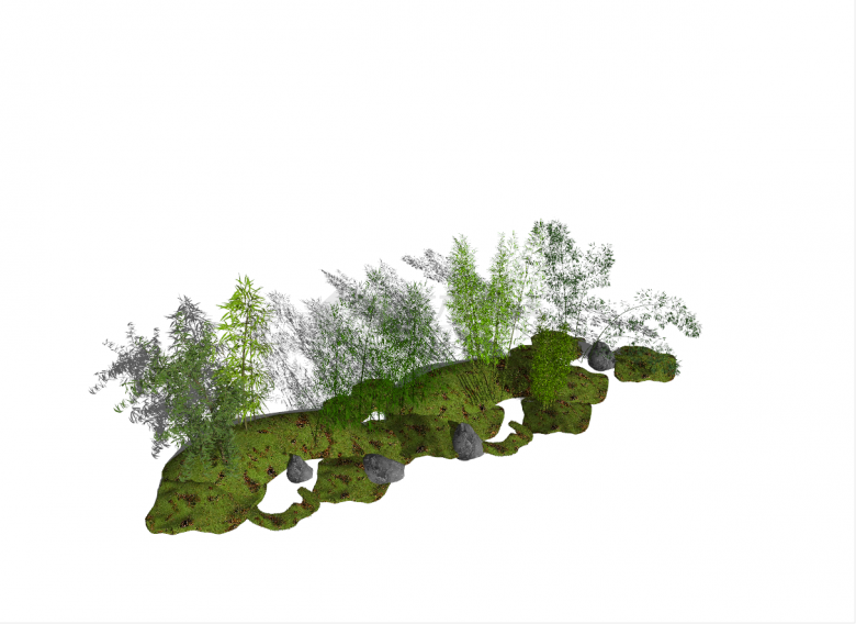 新中式户外风景设计景观树su模型-图二