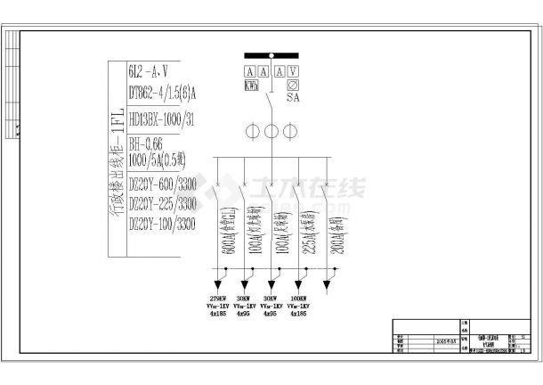 某工程低压电气二次控制成套设计图纸-图一