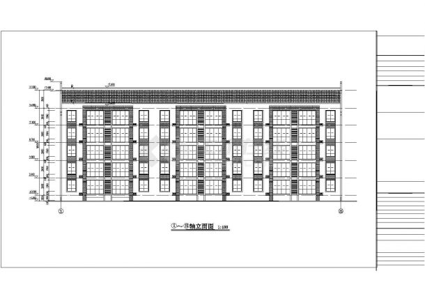 安徽省五层小区住宅楼建筑完整方案图-图二