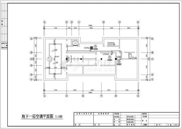 【黑龙江】某综合楼变频多联中央空调平面图-图一