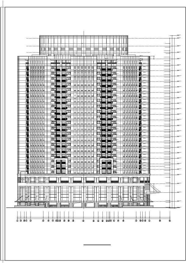 某圆形高层综合楼建筑设计施工方案图-图二