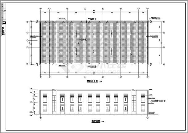 江苏两层厂房建筑设计施工图（含大样图）-图一