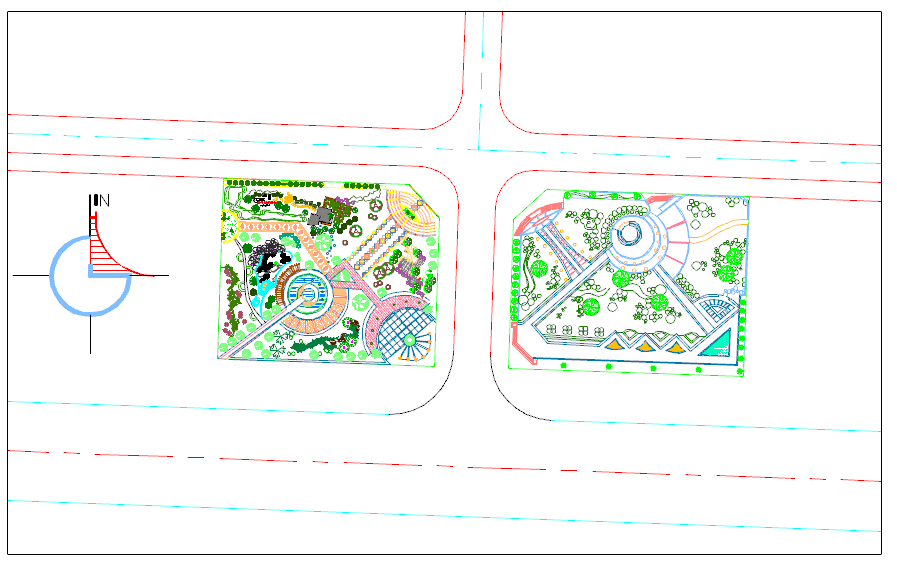 某地街道广场规划设计总图（共23张图纸）