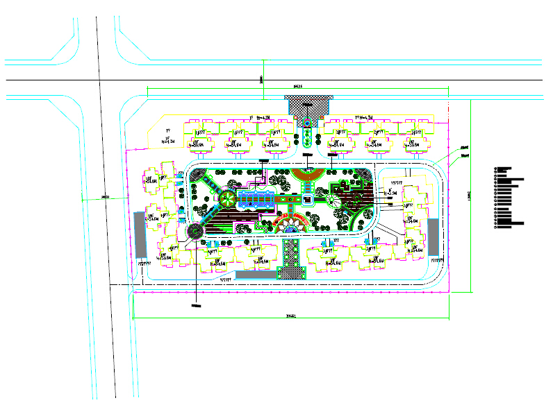 某地生态广场景观设计施工图（共1张图）