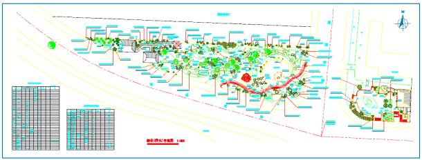 某地公园绿化施工图（共1张图纸）-图一